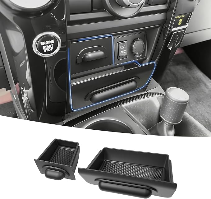 Center Console Drawer Fits for 2014-2024 Toyota 4Runner Console Organizer Dashboard Screen Tray Armrest Storage Box Compatible with 4Runner Interior Accessories (Drawer)