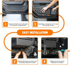 FURYENGRAVER Metal Front Door Storage Box Pockets Door Side Insert Organizer with Cup Holder Compatible with 2018-2024 Jeep Wrangler JL JLU & 2020-2024 Gladiator JT Interior Accessories, 2pcs
