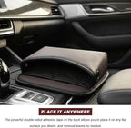 Car Seat Side Pocket Organizer, Multifunctional Leather Console Side Storage Pouch with Card Holder, Waterproof Phone & Sunglasses Pocket Bag for Car Door Seat Console (Brown)