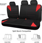 Neoprene Wetsuit Seat Covers, Waterproof Car Seat Covers Full Sets with 5mm Composite EVA, Universal Fit for Car,Sedan, SUV TrucksAnti Slip, Airbag Compatible(Black Red