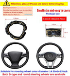Bling Car Steering Wheel Cover, Non-Slip Elastic Stretch Leather Auto Steering Wheel Protector, Sparkling Diamond Vehicle Decor Accessories for Women Girls, Universal for Vehicles (Beige)