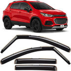 Voron Glass in-Channel Extra Durable Rain Guards for Chevrolet (Chevy) Trax 2014-2022/Buick Encore 2013-2022, Window Deflectors, Vent Window Visors, 4 Pieces - 220120