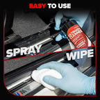 Car Interior Cleaner – Stain Remover & Odor Eliminator – No Residue Finish – Safe on Leather, Fabric, Carpet & Plastic – Detailing Spray with Microfiber Towel – 32oz