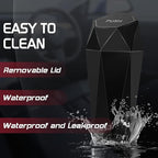 Car Trash Can with Lid, Mini Car Trash Cup with 30 Additional Trash Bags, Car Accessories for Interior, Leakproof Vehicle Garbage Bin for Car, Home, Office - 2 Packs, Black