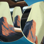 2 Pack Car Seat Towel Covers Athletic Running Towel Performance Microfiber Post Workout Sweat Washable Cover Non Slip for Seat Outdoor Sport (Yosemite)