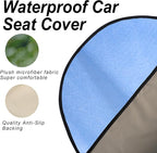 Car Seat Cover Protector Front Seats,for Gym Workout,Running,Swimming,Beach and Hiking,Waterproof Sweat Towel Bucket Seat Covers for Cars SUV Trucks (Dog Print, 2Pcs)