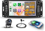 4G+64G Incell Screen Android 15 Car Radio for Jeep Wrangler 2007-2018 Commander Compass Patriot Dodge Avenger Caliber, 7'' Touchscreen Wireless CarPlay Android Auto Backup Cam,GPS BT FM RDS Stereo