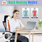 Shiatsu Back Massager with Heat, Massager Chair Pad for Pain Relief Deep Tissue with Smart Timer, Kneading Seat Cushion Vibration for Office, Home, and Travel Use