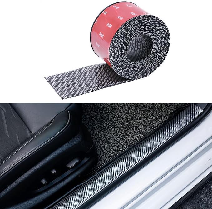 Car Door Sill Protector,2 in x 118 in Anti-Scratch Car Door Edge Guards,Automotive Anti-Collision Strip for Doors Edge,Front and Rear Bumper
