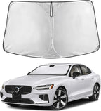 Windshield Sunshade Compatible for Volvo S60 2019-2023 2024 2025, Sun Visor for Front Windshield & Window Sun Shade Cover, UV Heat Blocker & Protector, Car Accessories