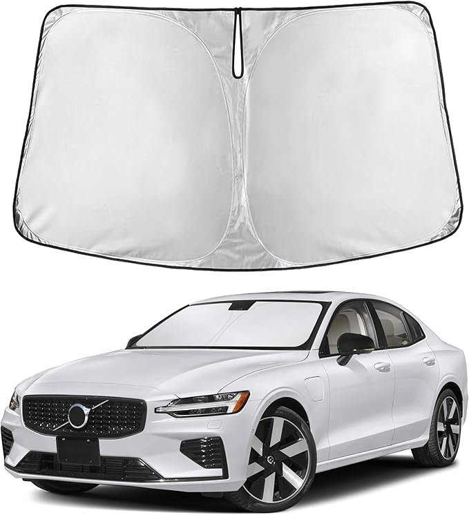 Windshield Sunshade Compatible for Volvo S60 2019-2023 2024 2025, Sun Visor for Front Windshield & Window Sun Shade Cover, UV Heat Blocker & Protector, Car Accessories