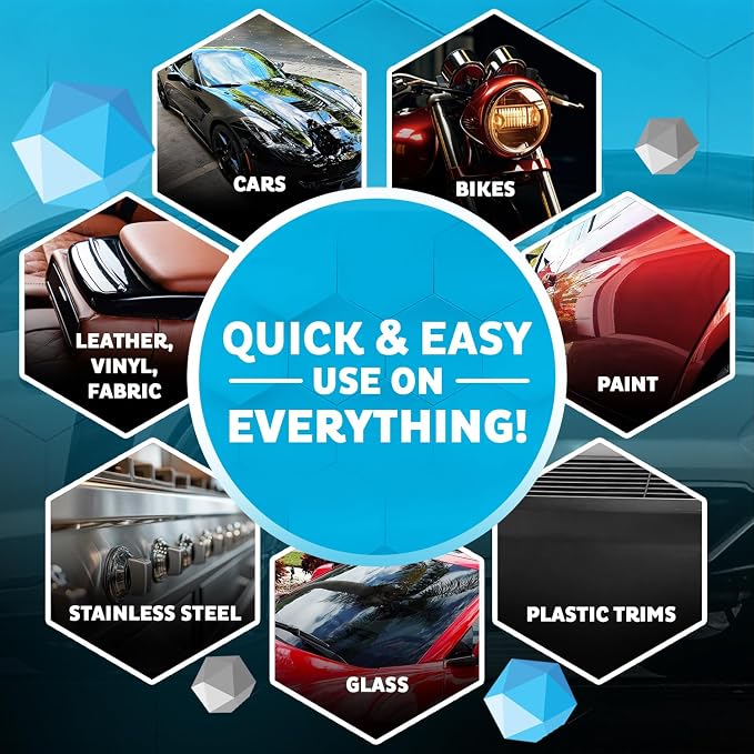 MAXLONE™ Car Spray with Triphene® All Purpose Waterless Detailer 2 Kit | Quick Spray & Wipe, Clean, Shine, Protect Paint, Glass, Wheels, and Trim Without Pre-Washing (2x20oz + 4 Micro Fiber Cloths)