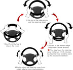 Wildflower Steering Wheel Cover for Women Men, Anti-Slip Breathable and Sweat Absorption Universal 14.5-15 Inch Cute Steering Wheel Protector, Wildflower Floral Car Accessories