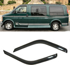 2pc Original Shatterproof Rainproof Window Wind Deflector for Express/Savana 96-20,Tape-on Rain Guard Set,Nice Looking Window Visor for Car,Vent Deflector for 96-20 Express/Savana 1500/2500/3500 92455