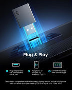 Wireless Carplay Adapter for iPhone - Plug & Play Convert Wired to Wireless CarPlay for Cars from 2016 and iOS 10+, Auto Reconnect Mini USB Type A Black