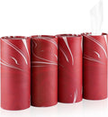Car Tissue Holder, 4 Pack Car Cup Holder Facial Tissues with Travel Tissue Bag, Quick and Convenient Flower Combination Car Tissue Box(4 Canisters/200 Tissues) Red