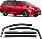 Voron Glass in-Channel Extra Durable Rain Guards for Toyota Sienna 2011-2020, Window Deflectors, Vent Window Visors, 4 Pieces - 200526
