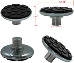 4 Car Lift Rubber Tray Heightening Feet Plus High Leg Pads Shaft Diameter 35mm (Round Single Hole Tray)