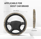 Steering Wheel Cover, Retro Wildflowers Flowers Steering Wheel Cover for Women Men Universal 15 Inch Steering Wheel Protector Fit Auto SUV Sedan Vans Trucks