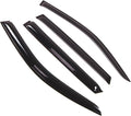 WD2-261 Dark Smoke 4 Pcs Set Window Visor (Outside Mount) Deflector Rain Guard Compatible with 2005-2009 Hyundai Tucson