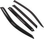 WD2-261 Dark Smoke 4 Pcs Set Window Visor (Outside Mount) Deflector Rain Guard Compatible with 2005-2009 Hyundai Tucson