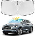 for Infiniti QX50 QX55 2019-2025 2026 Windshield Sun Shade - 4 Layers Car Sunshades for Front Windows Shade Cover Custom Fit QX50 QX55 Sun Visor 250T Retractable Shade Blocks UV Rays Car Accessories