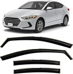 in-Channel Incredibly Durable Rain Guards for Hyundai Elantra 2017-2020 Sedan, Original Window Deflectors, Vent Window Visors, Vent Deflector, 4 pcs. - 617040