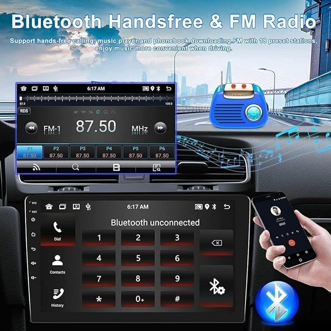 Android 14 Double Din Car Stereo Upgrade Radio for Passat Jetta Tiguan Beetle Golf MK6, 9" Touchscreen Carplay Android Auto GPS WiFi Bluetooth RDS DSP SWC Mirrorlink Mic Backup Camera