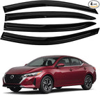 Sentra Rain Guards - Window Visors for Nissan Sentra 2020-2025, Outside-Mount Tape-On Side Window Wind Deflectors for Sentra Accessories, Vent Visors Shades Rainproof 4PCS