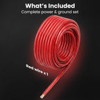 4 Gauge Wire, CCA Electrical Wire for Automotive Power/Ground, Battery Cable, Car Audio, RV, Amp Wiring Kit, 25 Feet, Red Translucent