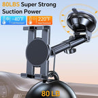 Tablet Holder for Car iPad Holder for Car【Windshield+Dash】Suction Cup ipad Mount for Truck Stand【360° 】Tablet Car Mount soporte de telefono para carro for All 4.7"-12.9" Apple iPad Samsung Galaxy Tab