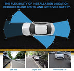 Mini Car Side View Camera/Rear View Camera/Front View Camera | 3-In-1 Car Camera, Rotatable Lens, Paste-On Installation, Flip Image,Mini Size