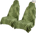 Car Seat Towel Cover - Sweat Absorbing Microfiber Towel for Car Seat After Gym, Workout & Beach - Washable Seat Protector, Universal Fit for Cars, Trucks, SUVs - Palm 2 Pack