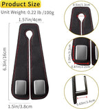 Car Purse Hook, Genuine Leather Car Seat Back Storage Hook, Purse Hook for Car Headrest, Twin Hook Leather Car Headrest Hangers, Bag Hook for Car, Trucks, SUVs, Most Vehicles (Black-2 PCS)