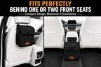 Car Trash Can Premium 3-Gallon Waterproof with Lid, Foldable Leakproof Auto Garbage Bin Organizer with Adjustable Strap, Reflective Interior & Mesh Storage Pockets (Black)