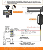 Mini USB Port Dash Cam Hardwire Kit for 24H Parking Monitor/Time-Lapse Recording Converts 12V-24V to 5V/2.5A Car Dash Camera Charger Low Voltage Protection, 320cm Cable Kit