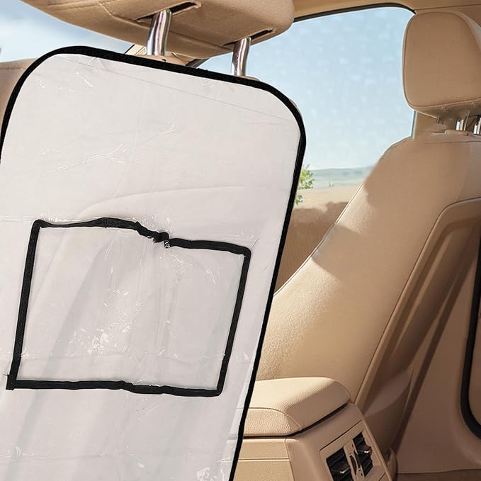 Car Seat Back Protector Kick Mat for Splashproof PVC Seat Cover Sturdy Anti-kick Pad for Back Protects Car from Dirt and Damage