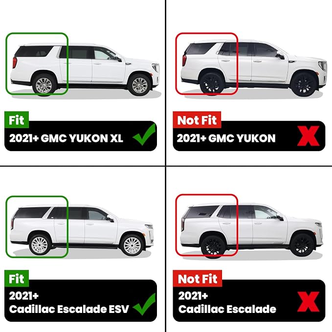 Floor Mats 2021-2026 & Only 8 Seats (Not for 7/9 Seats) for Chevrolet Chevy Suburban/GMC Yukon XL (Only Yukon XL, Not Fit Yukon)/Cadillac Escalade ESV (Only Escalade ESV, Not Fit Escalade)