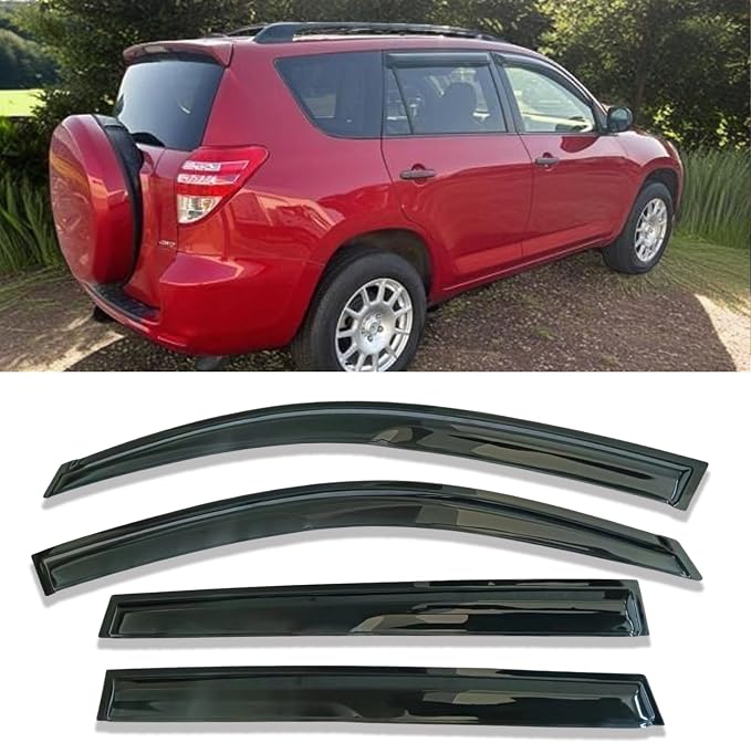 Side Car Window Visors Rain Guards for 2006-2012 Toyota RAV4 XA30 Wind Deflectors Vent Window Shades