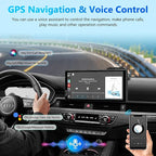 CARPURIDE W903S Wireless Carplay & Android Auto Screen with 3 Channel Dash Cam, 4K Front &1080P Rear, 1080P Infrared Cabin Camera for Cars with 64GB Card, Loop Recording, Bluetooth