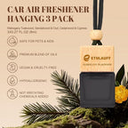 Car Air Freshener 3 Pcs, Cedarwood & Cypress, Sandalwood & Oud, Teakwood Mahogany