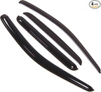 Outside Mount Window Vent Visors Rain Guards Compatible with Jeep Grand Cherokee 1999-2004 | Side Window Wind Deflectors Rain Shields | Smoke Tinted, 4 Pcs Set, DGWV-270
