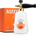 Foam Cannon, Heavy Duty Car Foam Sprayer, Wide Metal Neck, Adjustable Thick Snow Foam Lance for Pressure Washer with 1/4" Quick Connector, Ideal for Various Cleaning Tasks, 1.5L Bottle