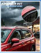 in-Channel Window Rain Guards Fit for Toyota Grand Highlander 2024 2025 2026 Rain Guard Extra Durable Side Window Deflectors Window Visor Vent Visors Vent Shades Exterior Car Accessories