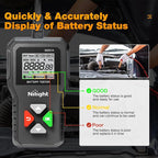 Car Battery Tester 6V 12V 24V Accurate Digital Auto Analyzer 100-2000 CCA Voltage SOH SOC Internal Resistance Test for Cars Trucks SUV ATV Boats Motorcycles Vehicle