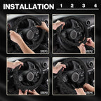 Black Leopard Cheetah Steering Wheel Cover, Anti-Slip Universal Car Steering Wheel Cover for Women Girls, Soft Breathable Neoprene 15 Inch Car Accessories Case fit for Cars Auto SUVs