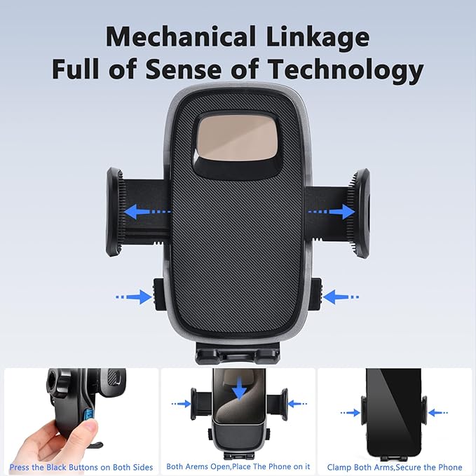 Custom Fit Phone Mount for Ford Bronco with Custom Base | Car Phone Holder for Ford Bronco 2021 2022 2023 2024 Car Accessories