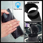 Car Trash Can Bin with Lid - 2 Packs Mini Car Garbage Can Cup Holder-Black Small Leakproof Vehicle Trash Garbage Can Bin-Automotive Car Organizers and Storage for Back Seat SUV Truck Accessories