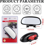 Blind Spot Mirror, HD Glass Frameless Convex Rear View Mirrors Exterior Accessories with Wide Angle Adjustable Stick for Car SUV and Trucks, Black