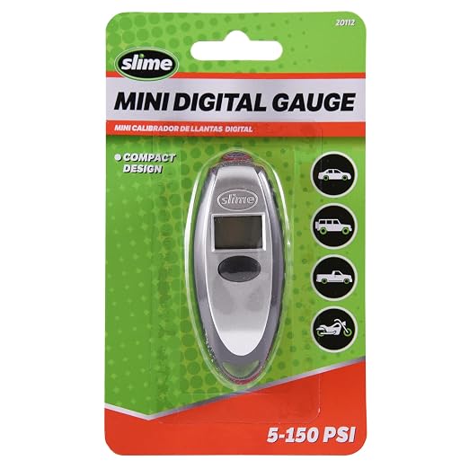 20112 Tire Gauge, Mini Digital, 5-150 psi, Compact and Accurate
